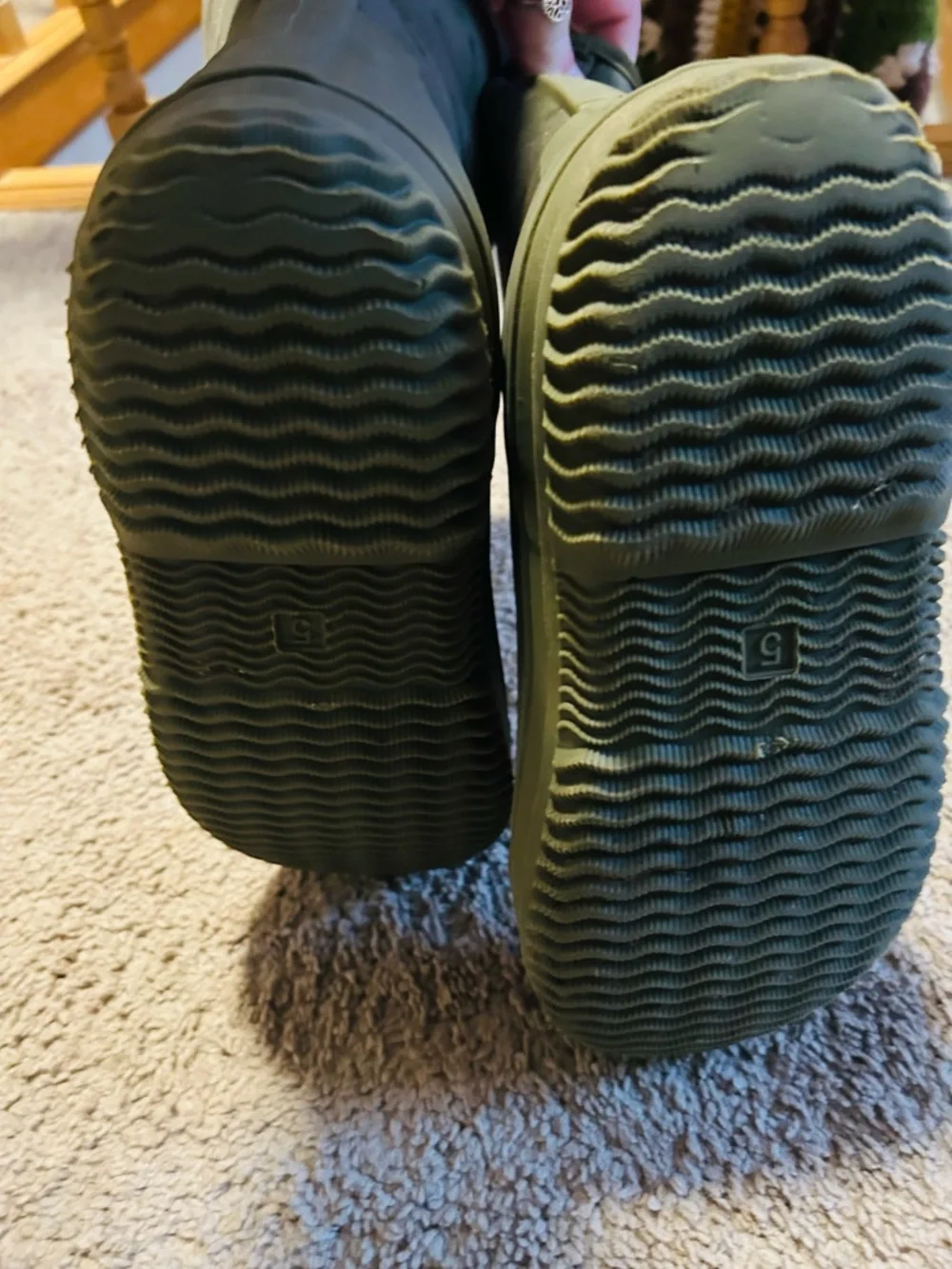 Western Chief Kids Size 5 Green Camo Waterproof Winter Boots